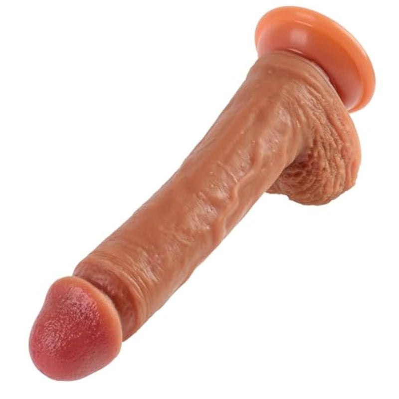 -8.67Inches Huge Realistic Dildo, Realistic Skin Texture, Thick Silicone With Powerful Suction Cups - Adult Sex Toy For Couples