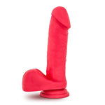 Ruse Big Poppa 8" Realistic Dildo With 2" Thickness - Soft Purio Liquid Silicone, Satin Smooth Ultrasilk - Strong Suction Cup G-Spot Or Anal Stimulator - Sex Toy For Women - Cerise
