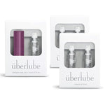 Eggplant Travel + 4 Refills Bundle - Eggplant Travel Lube Kit + 4 Refills, Unscented, Flavorless, Works Underwater - 75Ml Total