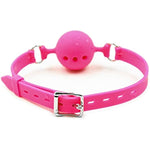 Silicone Breathable Ball Gag - Ball Gag Breathable Silicone Ball With Holes Open Mouth Gag Sex Toy For Adult Bondage Restraints Sex Play (M(1.7Inch Ball),Pink)