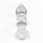 5.9 Clear Glass Anal Plug G-Spot Massager Crystal Butt Plug Expander for Couples
