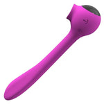 Ultimate Bendable Vibrator - Dual Stimulation G-Spot And Clitoris Pleasure - 8 Vibration Modes, 3 Flickering Speeds - Rechargeable Silicone Toy - Customizable Shape - Expert Oral Sex Partner