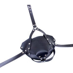 Adjustabale Y-Shape Restraint Head Harness Breathable Mouth Ball Leather Mouth Masks Sm Mouth Gag Sex Toys