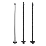 3Pcs Threaded Urethral Dilator With Plug Ultra-Long Hollow Catheterization Rod Urethral Penis Plug For Male Stimulation(Black)