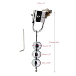 Removable Heavy Duty Metal Penis Ring?Stainless Steel Testicle Stretching Ring With 6 Screws And 3 Keys Scrotal Weighted Pendant For Male Chastity Training Sm Bondage Adult Sex Toys (Ring+3 Balls)