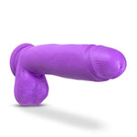 Blush Neo 11.5" Realistic Dildo W/Balls, Dual Density Large Thick Lifelike Soft Penis, Suction Cup, Harness Compatible - G-Spot & Anal Play Firm Cock, Adult Sex Toy For Women, Men, Couple - (Purple)