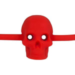 Silicone Open Mouth Gag Sex Toys Skull Sex Gag Muzzles Ball Gag Bdsm Restraints Mouth Gags Mouth Ball Gag For Women Men Couples Lover Adjustable Strap Gag Mouth Breathable Mouth Plug (Red)