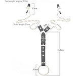 Men'S Bondage Stainless Steel Nipple Clamps 2In1 Sm Erotic Breast Clamp With Penis Ring Adjustable Nipple Clips Sex Toys Men'S Penis Strap Ons Gay Aid Strap On Man Sex Toy For Couples