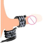 Silicone Wrapped Penis Ring With 8 Electric Shock Modes, Bendable Male Exercise Masturbation Electric Shock Sex Toy