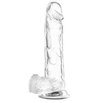 7.1 Dildo Realistic Clear Silicone Suction Cup Aldut Sex Toy?Human Safety Material, Suitable For Women/Men/Gay, Adult Toys For Women Or Beginer (Transparent)