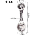 Glass Pleasure Wand, Crystal Double-Ended Mushroom Head Anal Butt Plug For G-Spot Stimulation Sex Toys Adult Products(B)