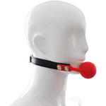 Red Mouth Ball Gag Harness Mouth Restraints Adult Products With Lock