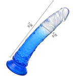 8 Inch Tpe Realistic Jelly Dildo And Wearable Strap-On Harness Compatible Suction Cup Dildo Adjustable Harness Sex Toy For Women Lesbian Female Play