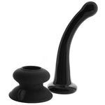 Elite Silicone Suction Base Glass Wand with Lube, Harness Compatible Strap-On