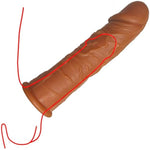 Penis Sleeve Cock Sleeve Adult Male Silicone Sex Toys For Men Penis Extension Elastic Penis Ring To Thicken Enlarge Penis Extender Sheath Reusable Realistic Male Condom Enlarger For Men Couples (7")