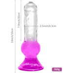 13 Inch Realistic Dog Knot Dildo, Huge Thick Clear Wolf Dildo With Strong Suction Cup, Fantasy Animal Big Dong Anal Plug Penis, Prostate Massage Adult Sex Toy For Women Men (Xxl)