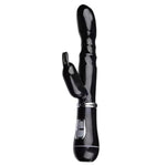 Thrusting Dildo Vibrator Adult Toys,Rabbit Thrusting G Spot Vibrator Adult Sex Toys With Vibrating Ears Rabbit Realistic G Spot Vibrator Sex Toys Vibrators Anal Dildo Wand Adult Toys(Black)