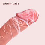 2.75" Diameter Huge Dildo, 13.4 Inch Big Dildo Dual Density Silicone Long Dildos With Suction Cup, Realistic Dildos For G Spot And Anal Play, Thick Penis Sex Toys For Women Men Couples