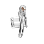 Chastity Cage For Men, Invisible Lock Design, Cock Cage Adult Sex Toy With 4 Active Rings, Breathable Hollow Chastity Devices, Long-Term Wear For Male (Transparent,Short)