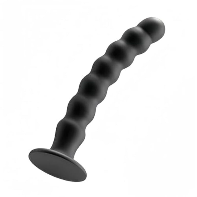 Silicone Anal Butt Plug Adult Sex Toys With Strong Bottom Suction Cups, Long Anal Beads Prostate Massage Anal Plug Anus Dilator Stimulator For Couples Women Men (L)