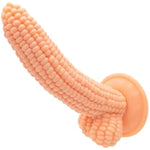 Monster Dildo Huge Realistic Dildo, Corn Style Waterproof Realistic Dildo Adult Sex Toy Anal Plug Textures Big Grain Corn Adult Sex Toy With Strong Suction Cup 8 Inch Flexible Soft Vegetable Dildos