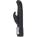 Power Play Rabbit Vibrator - 5.5 Inch Curved G Spot Vibrator For Women - 7 Patterns & 3 Speeds - Silicone Dual Stimulation Adult Sex Toy - Waterproof - Black