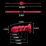 Silicone Mouth Gags Adjustable Depth Dildo Flower Shape Open Mouth Ball Gag With Adjustable Leather Strap Sm Restraints Fetish Sex Toys For Women Men (Red)