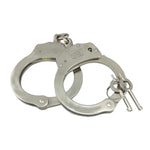 Streetwise Double Lock Nickel Plated Steel Handcuffs For Adults - Professional Grade Police Handcuffs W/Push Pin Lock, Spare Key, & Durable Construction - Real Metal