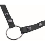 Male Chastity Device Accessories, Anti-Off Penis Cage Strap Chastity Cage Auxiliary Belt With Scrotum Cock Rings, Black Adjustable Elastic Belt + 45Mm Stainless Steel Ring