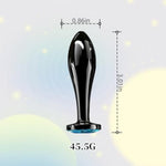 Small Anal Plug Adult Sex Toy For Beginner, Jewel Small Butt Plug Stainless Sex Anal Toy - G Spot Anal Sex Adult Toy For Beginner Adult Unisex Women And Men Couple (Blue)