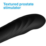 Alpha-Pro 17X P-Trigasm 3-In-1 Silicone Prostate Stimulator, Black, 6.5 Inch In Total Length, 5.3 Inch Insertable Length, 1 Inch At Narrowest Diameter, 1.45 Inch At Widest Diameter (Ag269)