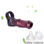 3 Different Sizes Of Fantasy Shape Male Penis Sleeve Cock Sleeve With Penis Ring, Silicone Hollow Knot Penis Extender Sleeve With Inner Textures Male Adult Sex Toys For Men - L, Purple