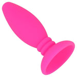 Small Silicone Anal Butt Plugs With Suction Cup For Adult Couples Starters (Pink)