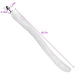 Metal Anal Butt Plug 30.7In Super Long Tail Butt Plug Arctic Fox Tail Plug For Cosplay Adult Games Sm Anal Sex Toys For Begainners Women Men Couples (M)