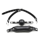 Bdsm Sensual Black Leather Hollow Ball Gag - Perfect For Bdsm, Bondage, And Adventurous Sex Play, Bondage Restraints Couples Adult Sex Toys