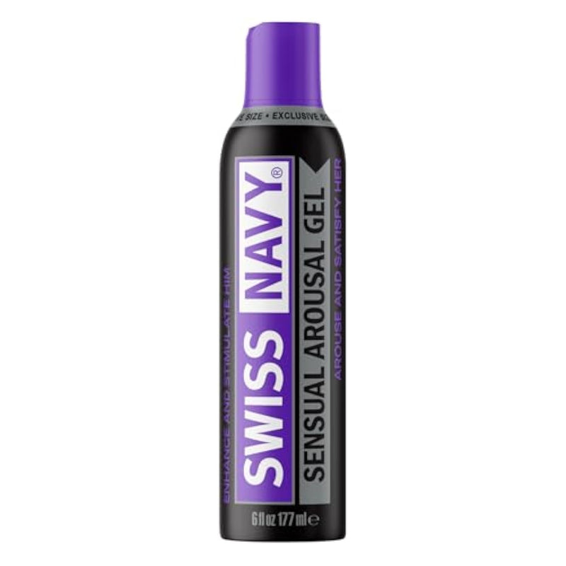 Swiss Navy Sensual Arousal Gel - 6 oz - Water-Based Gel for Men, Women & Couples - Slick, Long-Lasting, Stay-On Formula - Easy to Clean