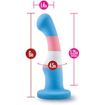 Adult Sex Toys - Avant Pride P2 - Platinum Cured Purio Silicone 6 Inch Dildo - 1.4 In Wide Smooth Ultrasilk Shaft - Suction Cup Base Strap-On Compatible - Women Men Couples - True Blue