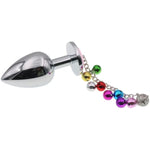 Luxury Stainless Steel Anal Trainer Butt Plug S&M Adult Small Bell Anal Plug Woman Men Sex Gifts Things(Pink,S)