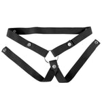 Chastity Belt Male Chastity Device Accessory Elastic Band Chastity Strap Penis Cage Cock Cages Auxiliary Rope Adult Three-Way Bondage Belts (Black)
