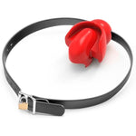 Silicone Sex Balls With Lock Adjustable Leather Strap Extreme Adapts To Oral Structure Mouth Gag For Adult Restraints Play (Strap)