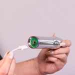 Fly Me To The Moon Vibrator Dildo Massager For Clitoral Vaginal G-Spot And Anal Stimulation, Temperature Play Metal Aluminum Alloy Material, Adult Sex Toy, 10 Vibrations