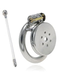 Flat Male Chastity Cage Metal Steel Chastity Cage Small Chastity Devices Sissy Penis Cage Cock For Men - 15P8 (45Mm/1.77In)