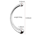 Pure G Spot Metal Wand Anal Prostate Massage Stick,Stimulate Wand Fetish Plug Solid Metal Curved Dual Ended Masturbation Sex Toy For Women Or Man 344G