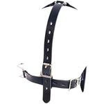 Sm Restraint Leather Head Harness Nose Hook With Metal Mouth Enlargement Ring Bondage Mouth Gags Set Slave Toys For Couples