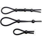 Adjustable Beaded Cock Lasso Penis Ring & Scrotum Ring - Adult Toys For Men, Strong Elastic Tube, Multiple Positioning Options, Single, Double, Triple Bead Options, Aids Stronger Erections
