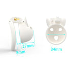 Inverted Male Chastity Device with 4 Rings and 2 Keys - Rabbit Ears Design Adult Sex Toy for Men