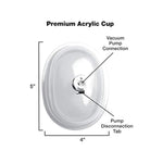 Large Vaginal 5" Pumping Cup Attachment, Clear, 1 Count