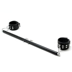 Sex Steel Spreader Bar Adjustable - Restraint Kit Spreader Bar Set With Leather Cuffs