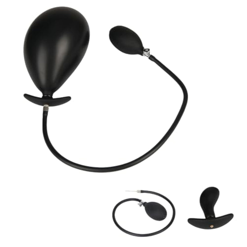 Inflatable Anal/Butt Plug Prostate Massager With Rolling Steel Ball Inside Lgbt Flexible Sized Anal Training Set For Erotic Games (Ballon Style)