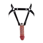 Wearable Metal Sm Chastity Device With Removable Silicone Dildo Flat Chastity Cages Sissy Chastity Small For Men Penis Cage Male Cock Cage Penis Restraint With Black Belt?Chastity Cage With M Dildo?